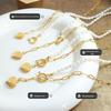 Elegant Heart Pendant Necklace with Natural Freshwater Pearl and Clavicle Chain