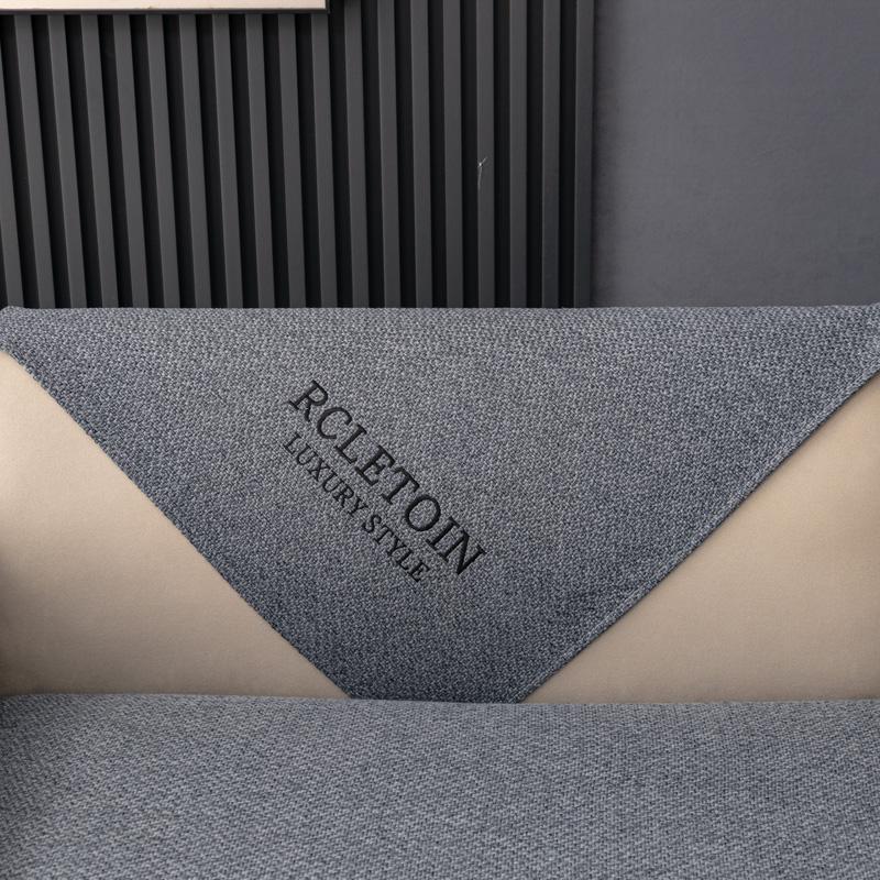 Luxury Cotton Linen Sofa Cushion for Living Room Non-Slip Sofa Towel Couch Cover Corner Embroidery Sofa Slipcovers Home Decor