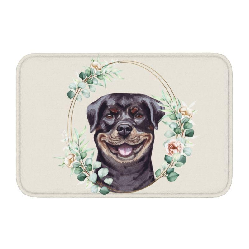 Rottweiler Dog Floor Door Bathroom Kitchen Mat Anti-Slip Outdoor Pet Animal Doormat Living Room Entrance Rug Carpet Footpad