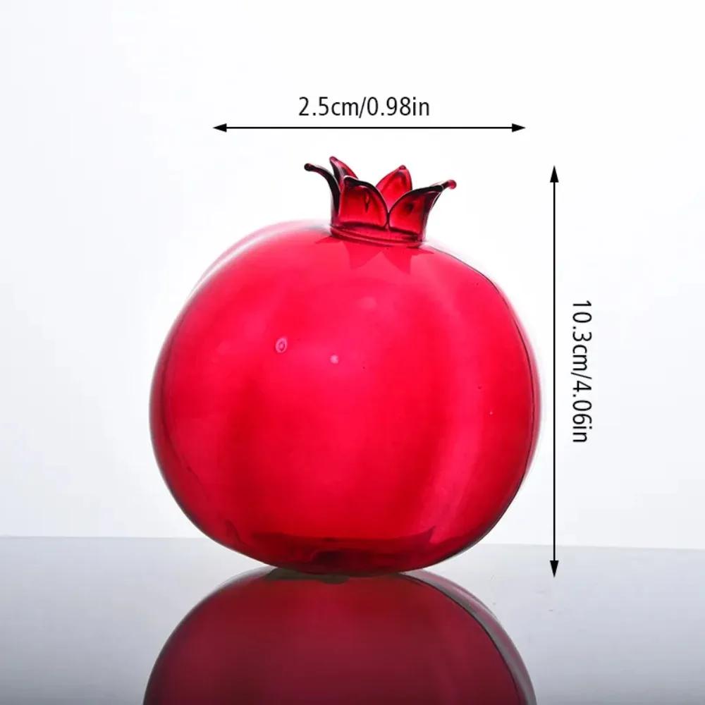 Simple Pomegranate Fruit Vase Transparent Hazelnut Flower Vase Hydroponic Home Decor Flower