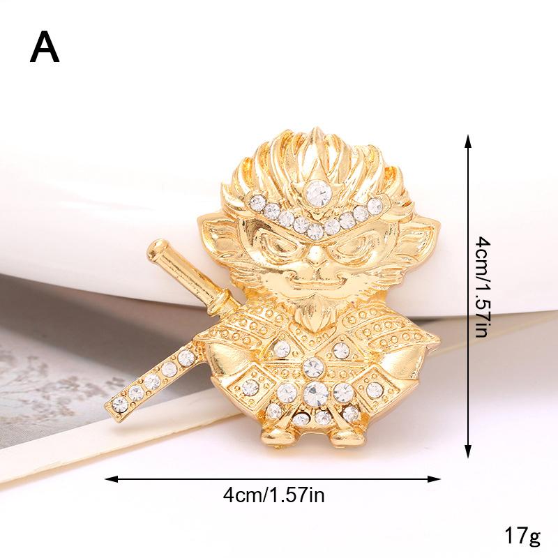 

Black Myth The Monkey King 3D Mobile Phone Stickers Creative Cartoon Handmade Phone Case Alloy Decorative Patches as the picrture