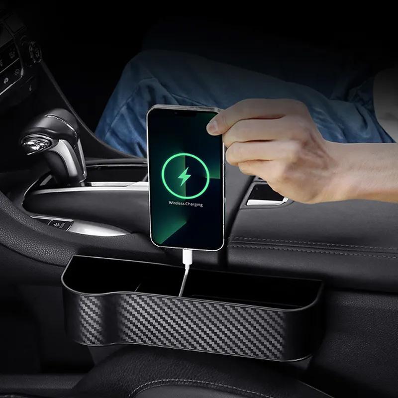 Auto Sitz Spalt Lücken Lagerung Box Sitz Organizer Lücke Schlitz Füllstoff Halter Für Brieftasche Telefon Zigarette Schlitz Tasche Auto Storag box