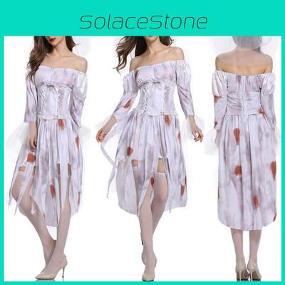 Elegant Zombie Corpse Bride Costume For Women Perfect For Halloween And Cosplay Events