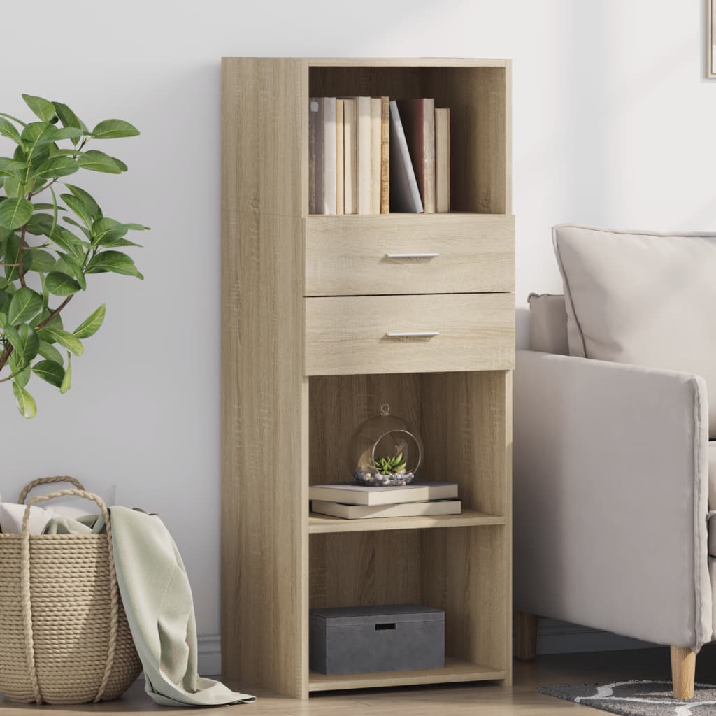 Highboard in Sonoma Oak Finish 45 x 42.5 x 124 cm Engineered Wood