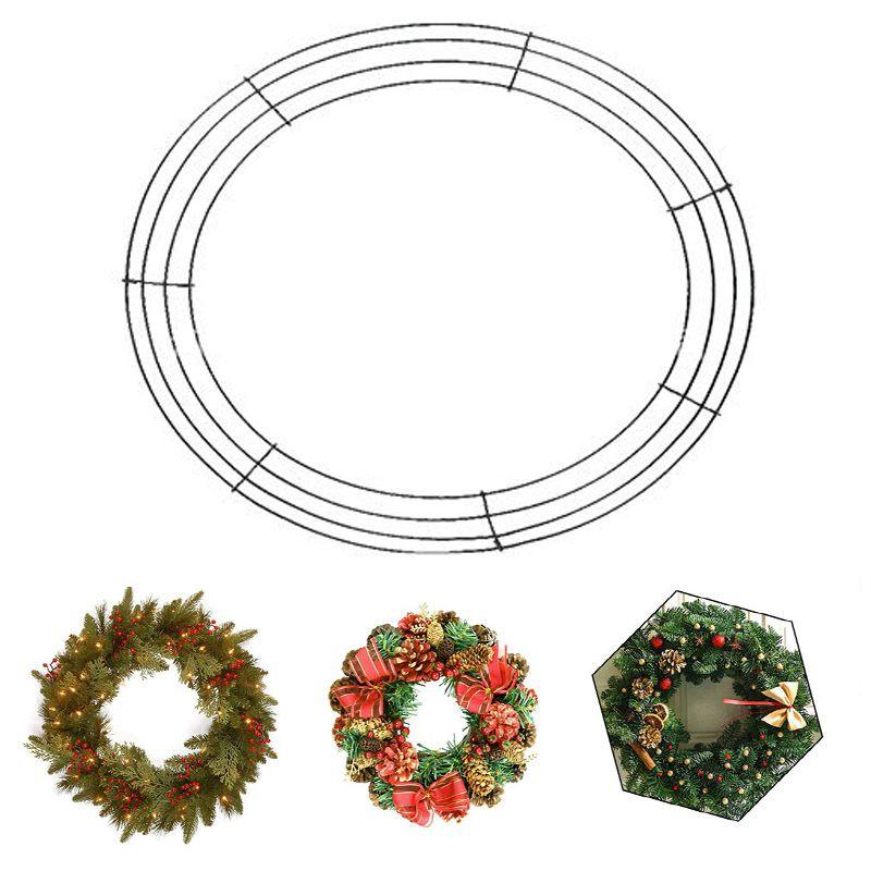 Hoop Metal Garland Round Iron Ring Diy Christmas Decoration  Wire Wreath Frame