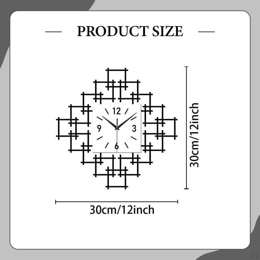 Acrylic Wall Clock Art Stylish Minimalist Black Decorative Creative for Office Home Household