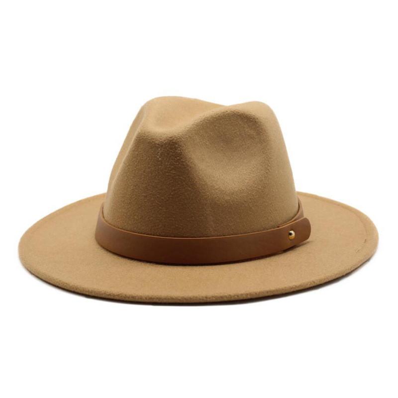 Classic Fedora Hat With Wide Brim For Women Men Fall Winter Fashion Accessory