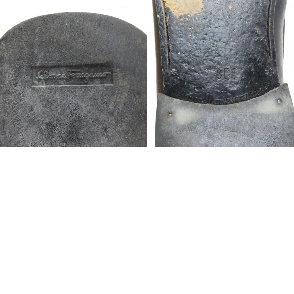 Used Salvatore Ferragamo loafers bit 8EE leather black 10.2"