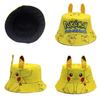 Sombrero de Pescador Pikachu para Niños con Estampado de Dibujos Animados Para Protección Solar y Estilo Azul