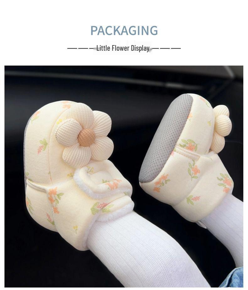 Winterliche, samtgefütterte Baby-Baumwollstiefel: Weiche Lauflernschuhe für Neugeborene und Kleinkinder, kuschelig und warm.