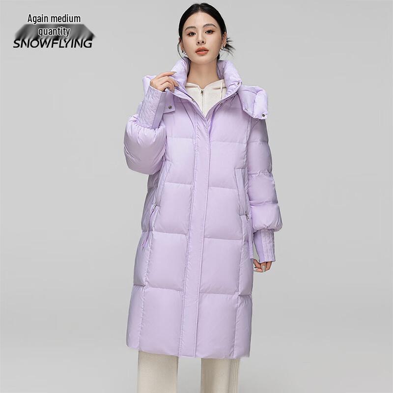 Women's Long Hooded Loose Fit Duck Down Jacket