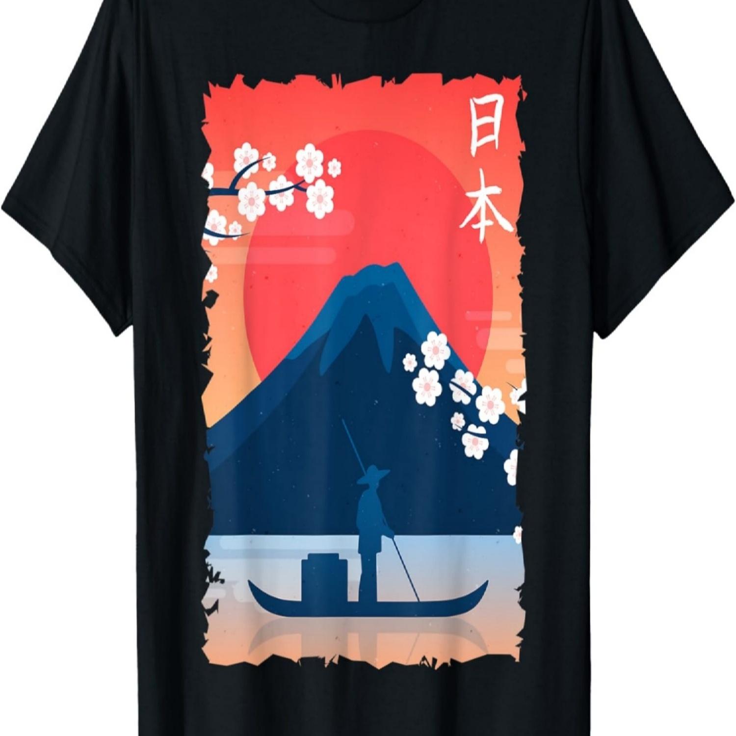 

Red Moon Traditional Fisherman Cherry Blossom Japan T-Shirt S чёрный