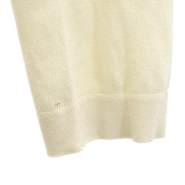 HERMES Made in Italy Silk Cashmere Blend Long sleeve Knit switching sweater Women Used