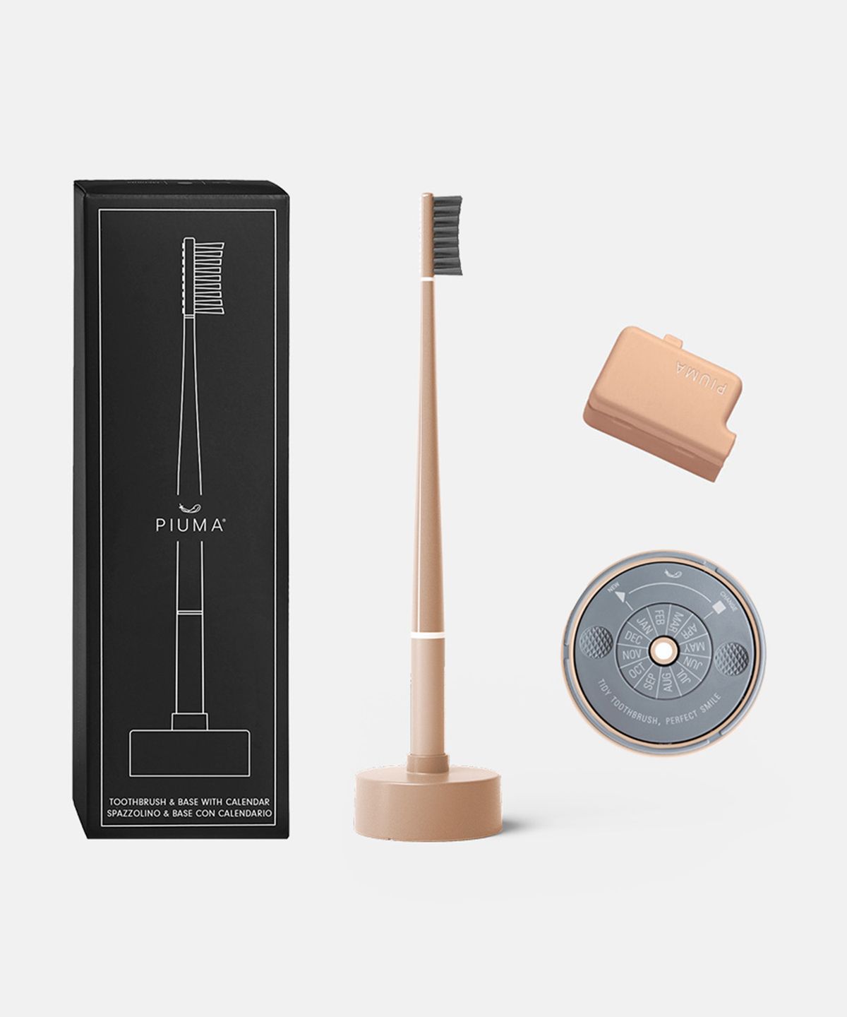 Premium Whitening Toothbrush & Calendar Holder Kit Nude Rose 1P