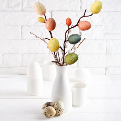 1Pc Easter Egg Stems Foam Easter Egg Flower Picks Table Egg Floral Centerpiece Easter Day Party Favors Decor For Spring Home Parties