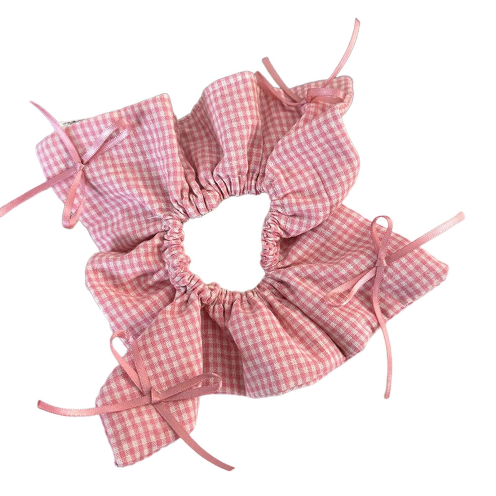 

Резинки для волос с решетчатым узором и наклейками в виде бантов, эластичная веревка для волос, весенняя походная резинка для волос для девочек B