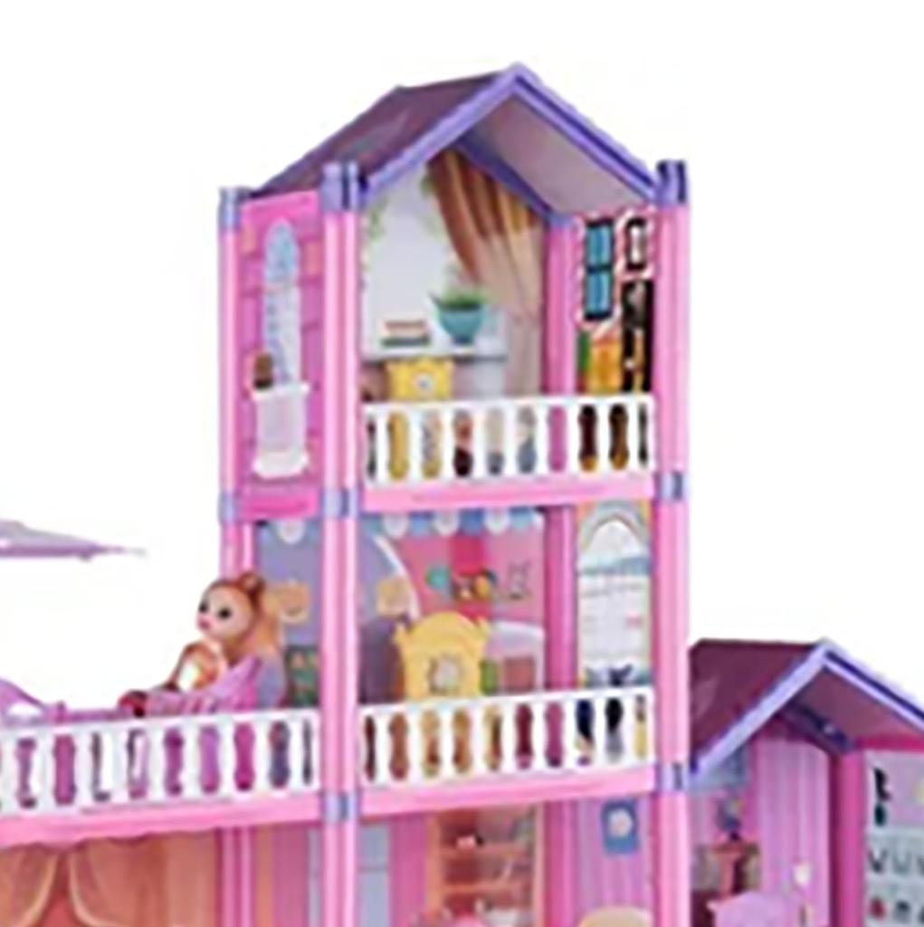 278pcs Doll House Building Toys DIY Assembly Doll Accessories Simulation Castle Building Kit for