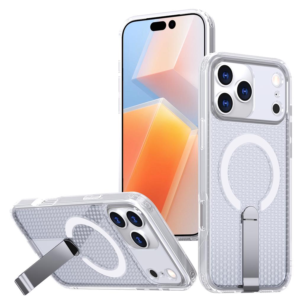 For Magsafe Magnetic Heat Dissipation Stand Phone Case for IPhone 16E 17 Air 16 15 Plus 14 13 12 Pro Max Bracket Protector Cover