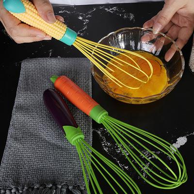 Twist Whisk 2-in-1 zusammenklappbarer, silikonbeschichteter Stahldraht, ergonomisches Design, komfortables Mischen, einfache Aufbewahrung, Schneebesen