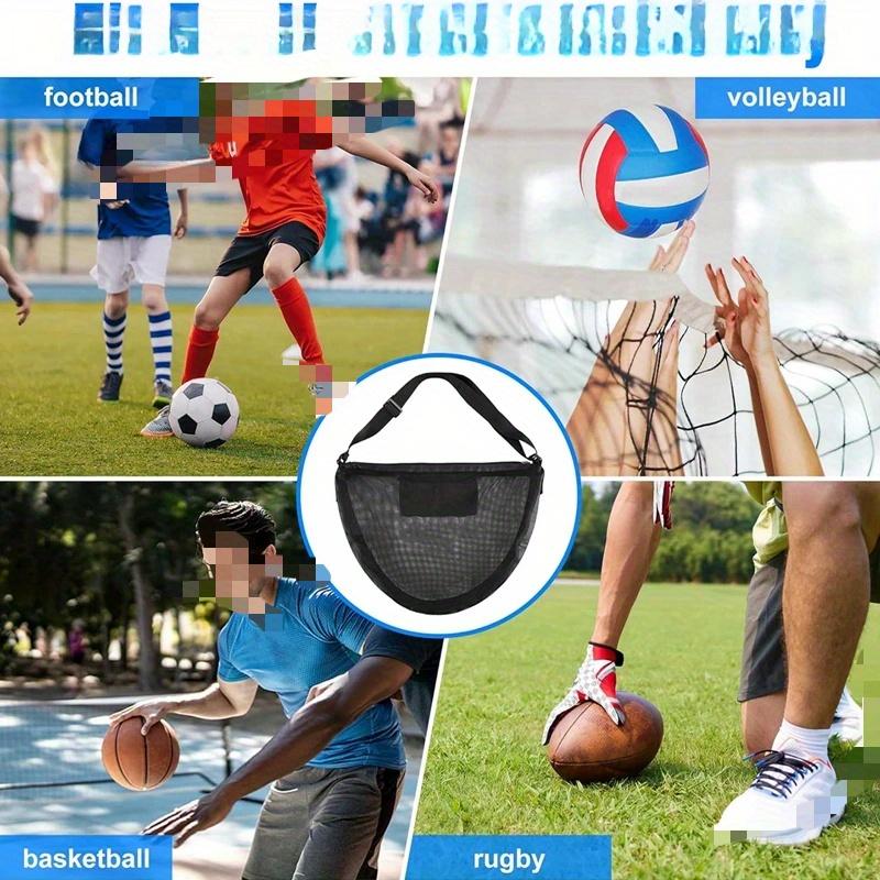 Bolsa de hombro de malla ajustable, mochila portátil para guardar balones de fútbol, baloncesto, voleibol, al aire libre, bolsas multifuncionales para guardar balones.