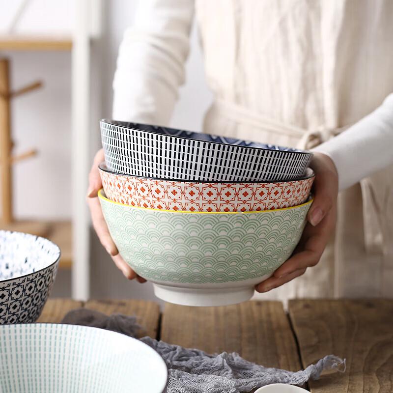 Diruien Ceramic Large Noodle and Soup Bowl