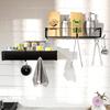 Shower Caddy, Adhesive Shower Organizer with Hooks, Shower Shelves for Inside Shower, No Drilling Shower Rack Holder, Shower Storage for Bathroom,