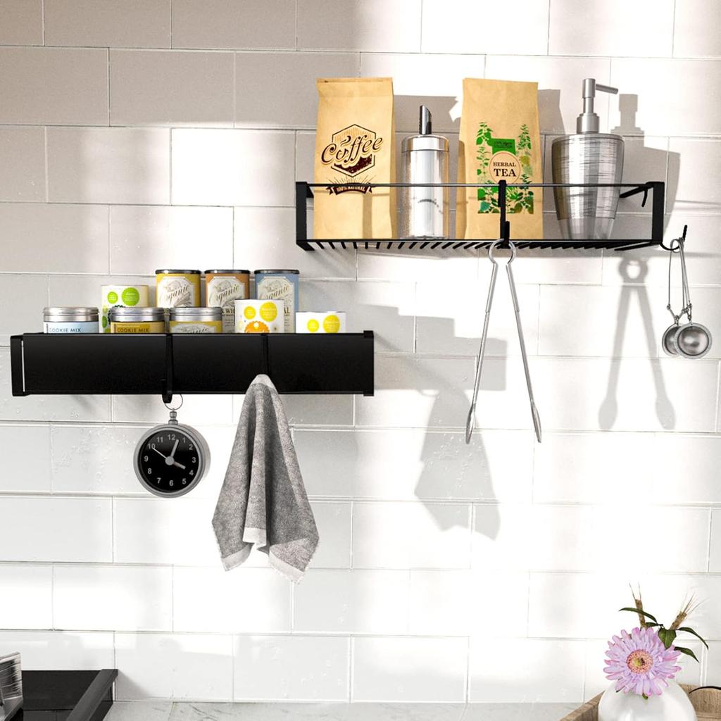 Shower Caddy, Adhesive Shower Organizer with Hooks, Shower Shelves for Inside Shower, No Drilling Shower Rack Holder, Shower Storage for Bathroom,