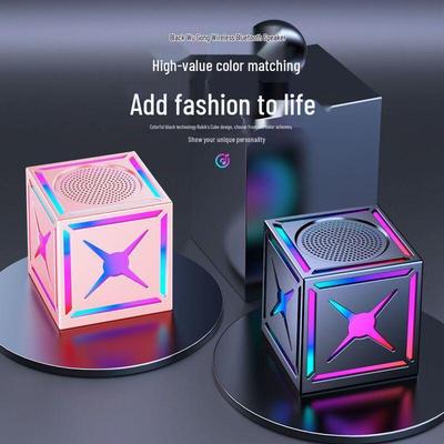 New Portable Outdoor Wireless RGB Bluetooth Speaker with Subwoofer and Large Volume