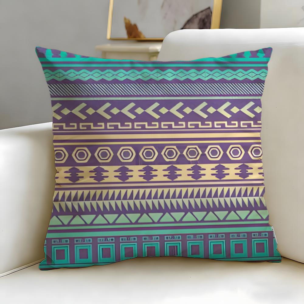 Creative Print Cushion Cover Soft  EasyWash Pillow Case  Versatile for Couch Bed Travel and Office