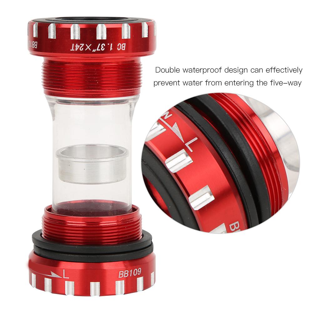 BB109 Mountain Bicycle Integrated Hollow BB Press Bearings Thread Bottom Bracket DIY Bike AccessoryRed
