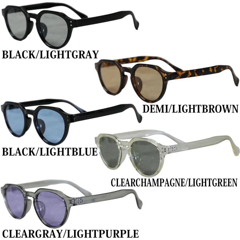 (Eight) Photochromic Polarized Crown Panto Sunglasses for Men and Women, Fashion Glasses, Comes with Dedicated Case, Light GrayLight Purple F