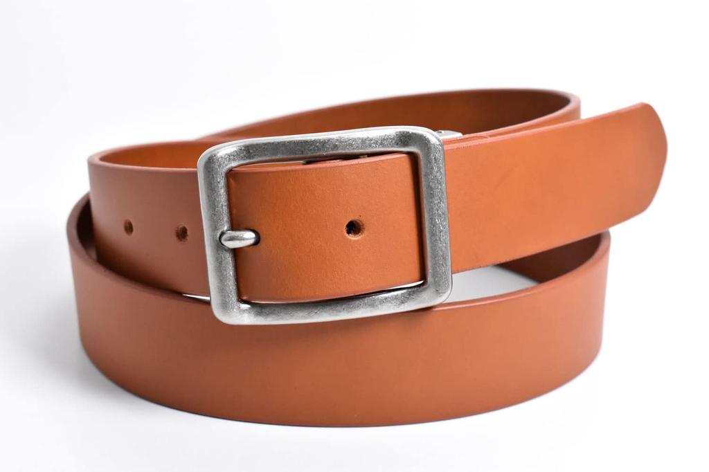 [Prairie Ginza] Cowhide Leather, Single Piece, Italian Leather, 3.5cm Wide Belt NB19180