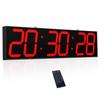 CHKOSDA Digital Wall Multifunctional LED Digital Clock with Date Large Timer with Countdown 27-inch Double-Sided Clock, Timer, Temperature, Display,