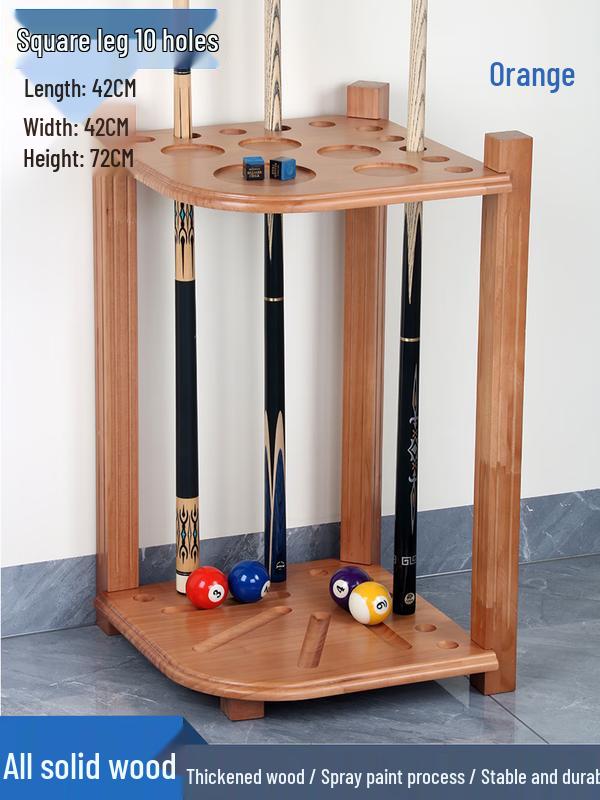 Solid Wood 10-Cue Billiard Rack