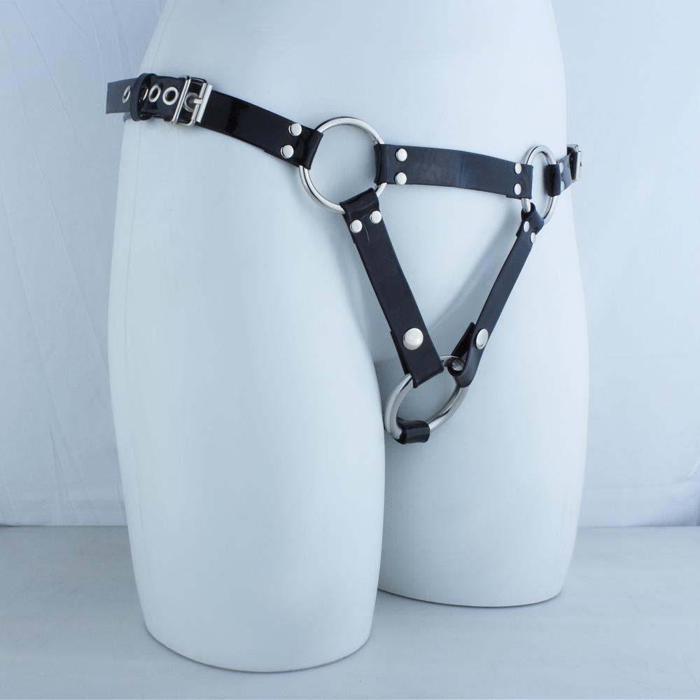 FRRK Adjustable Chastity Lock Belt with Elastic Buttons for Outing Wear