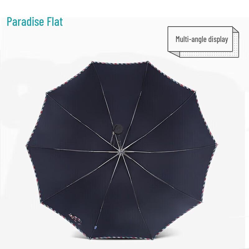 Paradise 10-Rib Large Double Wind-Resistant 3-Fold Rain/Sun Umbrella