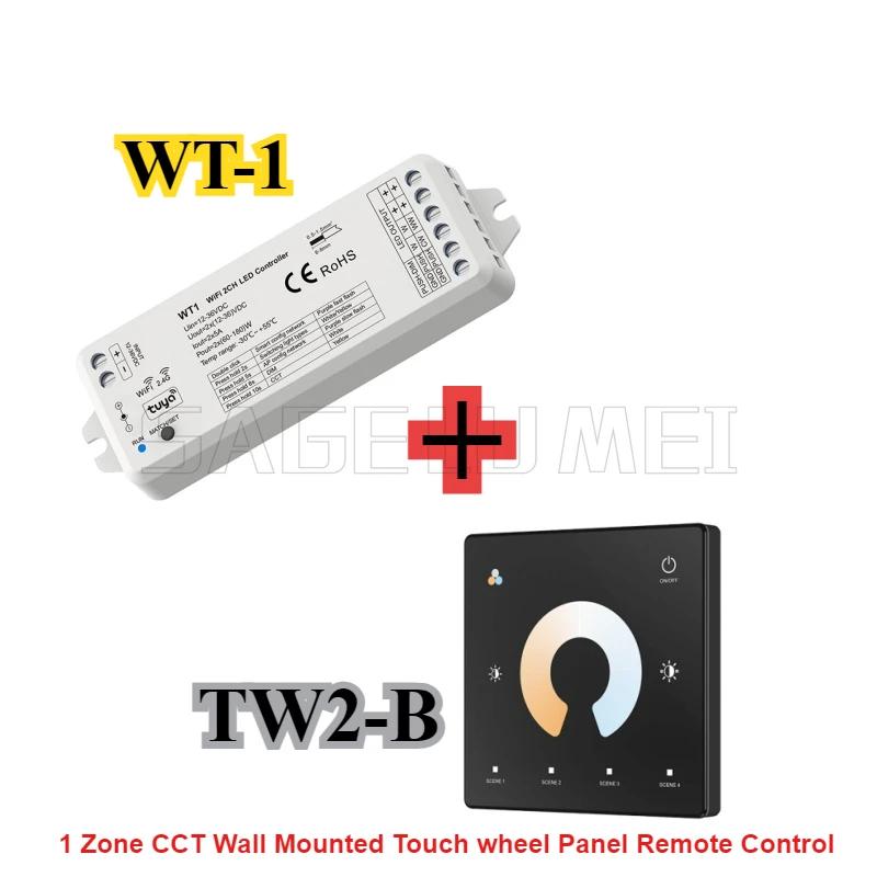 WT1 RT1/2 TW1/2 Skydance DC12V-36V LED Dimmer Controller 2CH Smart 2.4G RF Wireless Remote Dimming Switch WW CW CCT Controller