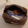 Lamb Hair Cosmetic Bag Plush Storage Bag Cute Stationery Bag Large Capacity Stationery Cosmetic Storage Bag