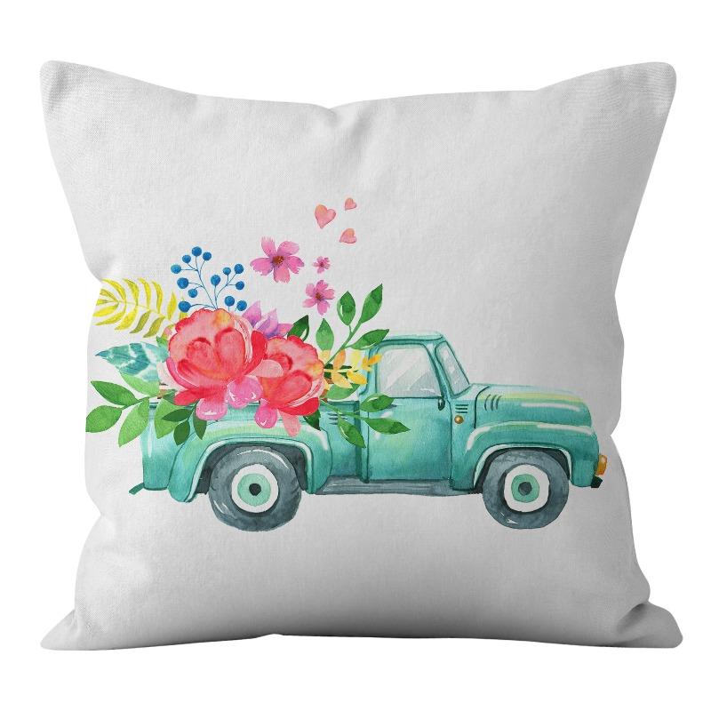 New Digital Printing Spring Theme Pillow Cover Home Sofa Pillow Cushion Cover