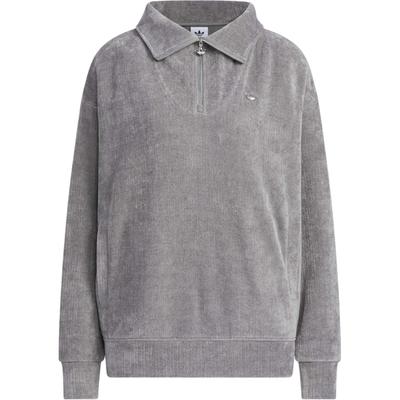 Originals Cozy Zip Crew Half-Zip Sports Comfortable Pullover Casual Sweatshirt Women Sweatshirt Gray JM8060