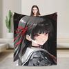 Chisa Wuthering Wave Flannel Blanket Super Soft Throw Blanket for Couch Chair Travel Print Bedspread Sofa Bed Cover