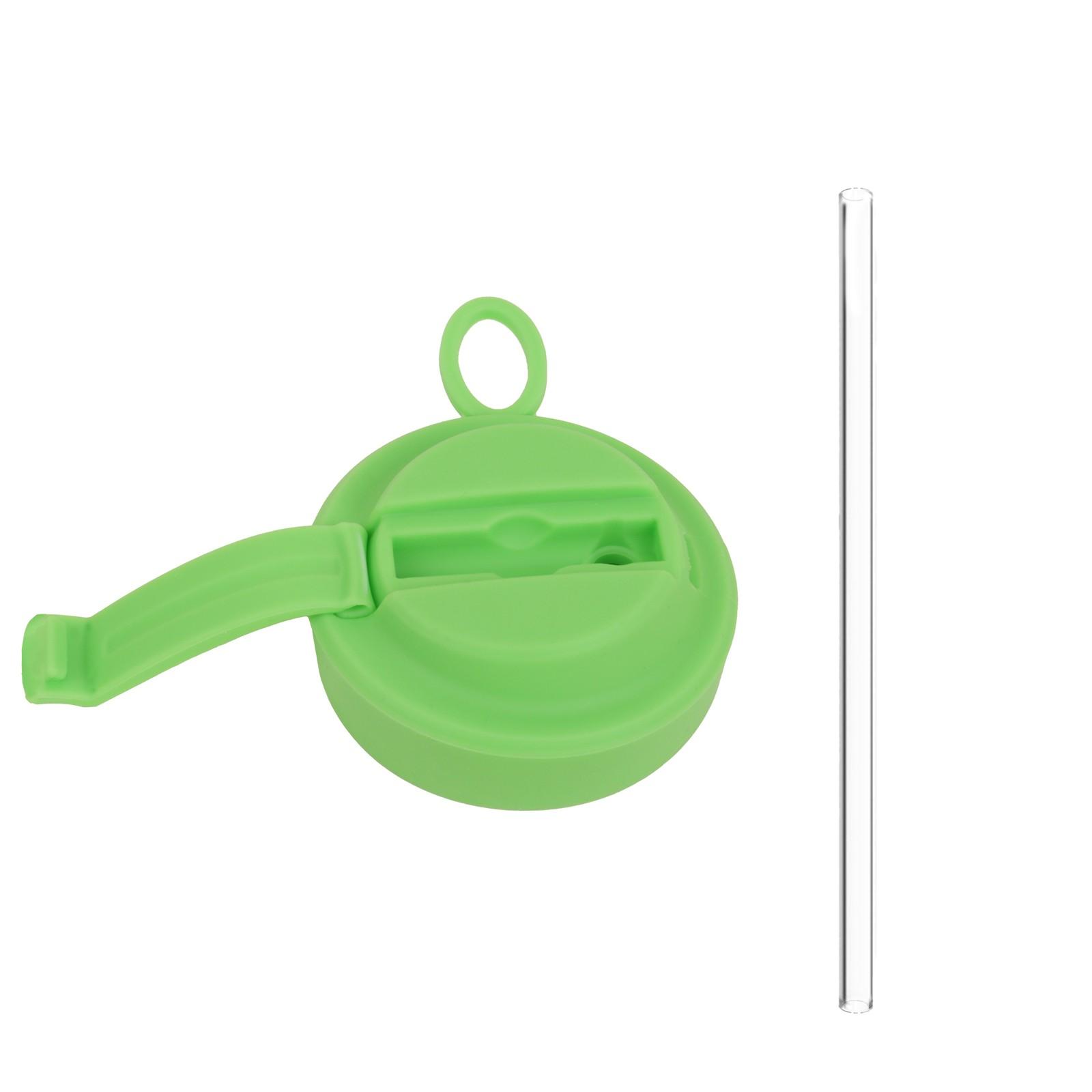 

Крышка для банки с соломинкой Крышка для банки с соломинкой Силиконовая крышка для банки Крышка для банки с соком One Size зелёный