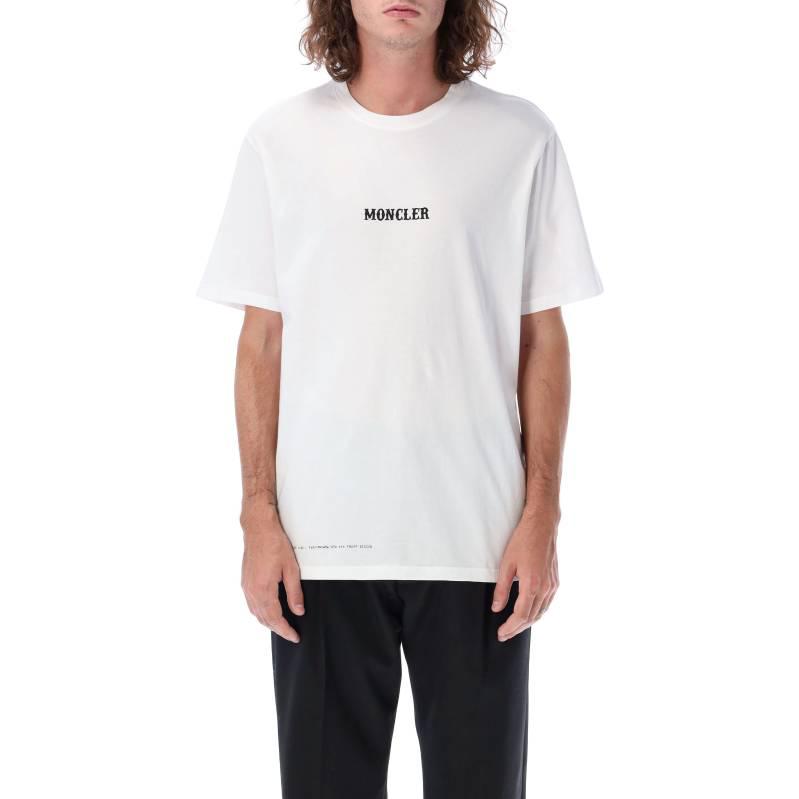 Moncler FW22 Men's Logo Cotton T-shirt White H209U8C00003M2353001