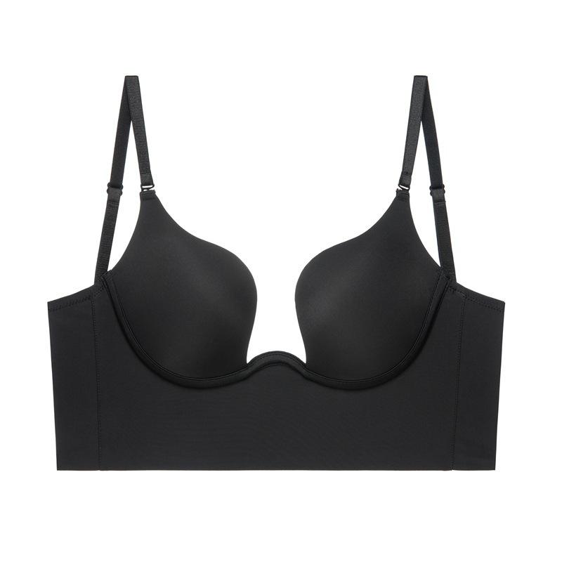 European & American Sexy Seamless Backless Bra Set: Small Chest, Supportive, Anti-Sagging, Beautiful Back Design