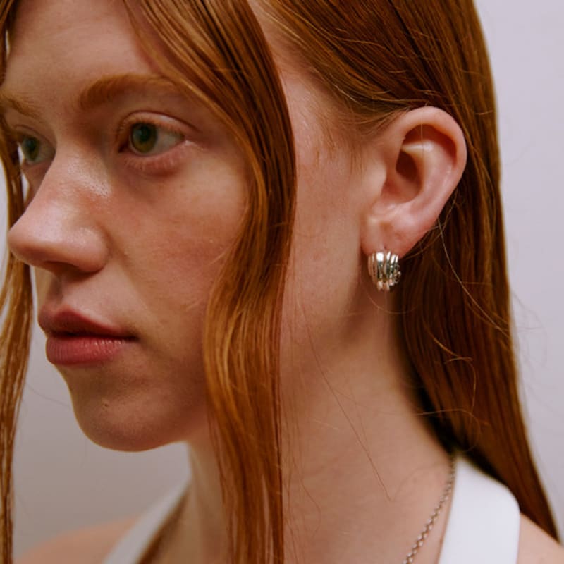 Third movement Shell Earring (Silver)