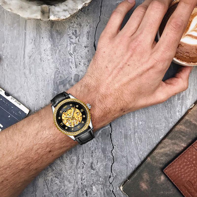 AILANG Neue Mechanische Skelett Automatik Uhr Business Mode Herrenuhr
