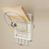 Wall Mounted Hair Dryer Storage Rack Curling Iron Holder Bathroom Organizer Storage Shelf Bathroom No-Drilling Kitchen Lid Rack