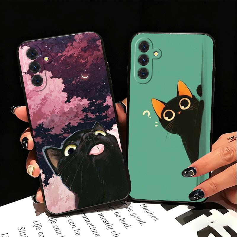 Cat Cute Kitten Cartoon Soft Phone Case for Samsung A17 A37 A57 A16 A26 A36 A56 A15 A25 A35 A55 A14 A24 A34 A54 A13 A23 A33 A53