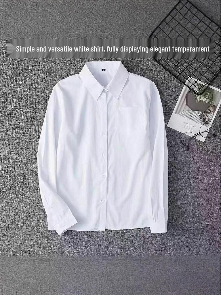 Unisex White Shirt: Long & Short Sleeve Options for Business, School or Casual Wear