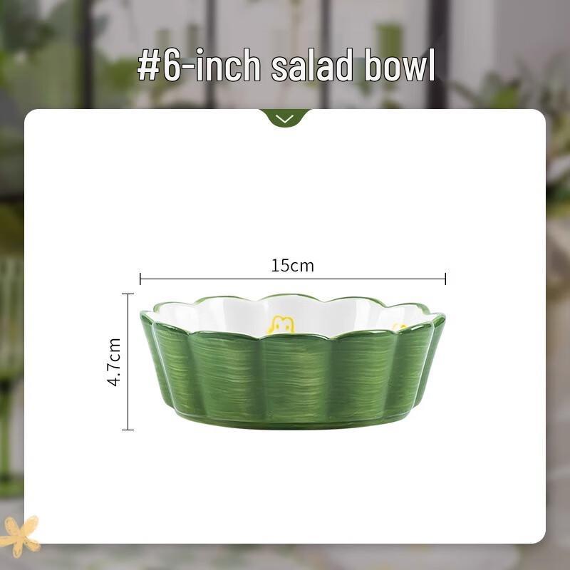 Wuhe Cute Lily of the Valley Rabbit Ceramic Deep Plate